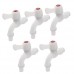 DealMux Bathroom Plastic Single Handle 20mm Thread Water Tap Faucet White 5pcs - B01F0TA1X6